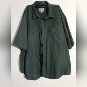 Cabela's Dark Green Short-Sleeve Lightweight Shirt Jacket